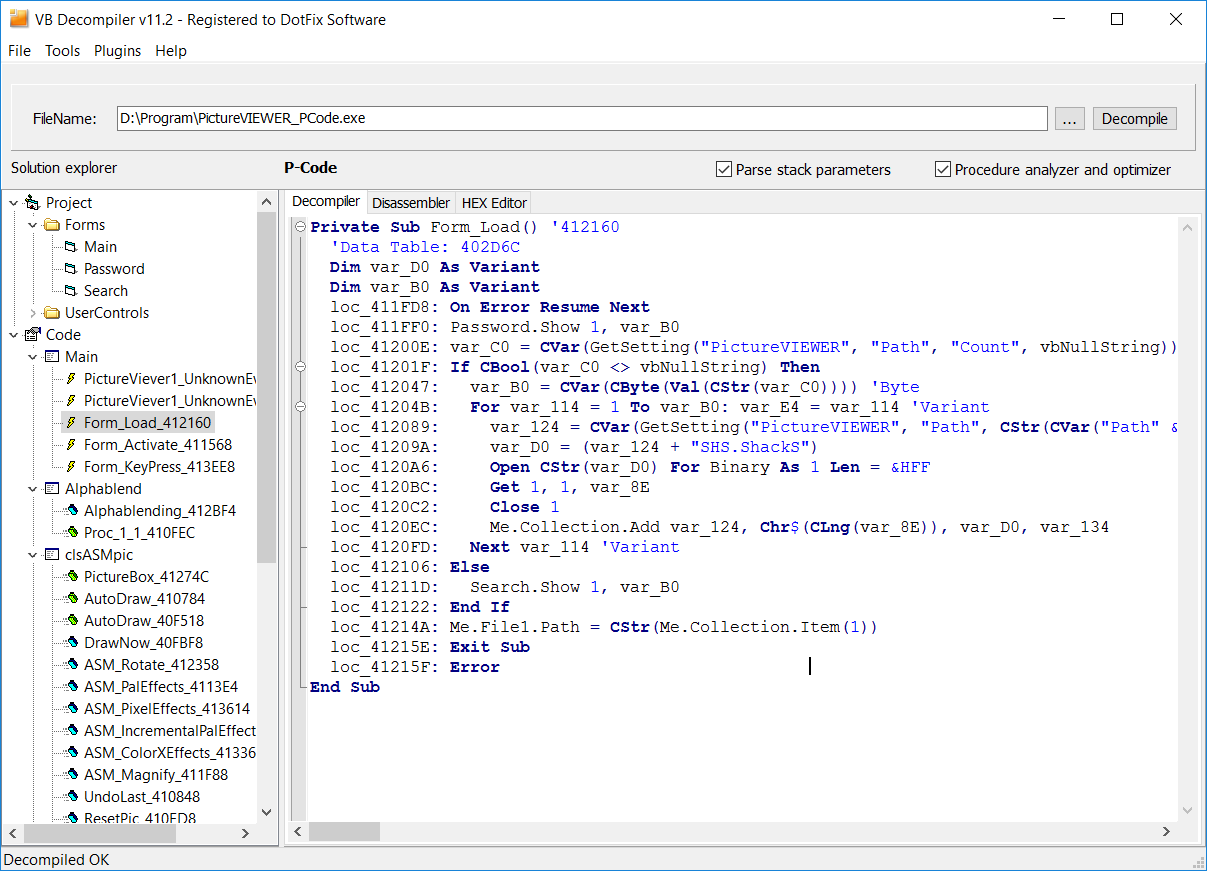 VB Decompiler Products Visual Basic 6 0 Decompiler And NET 